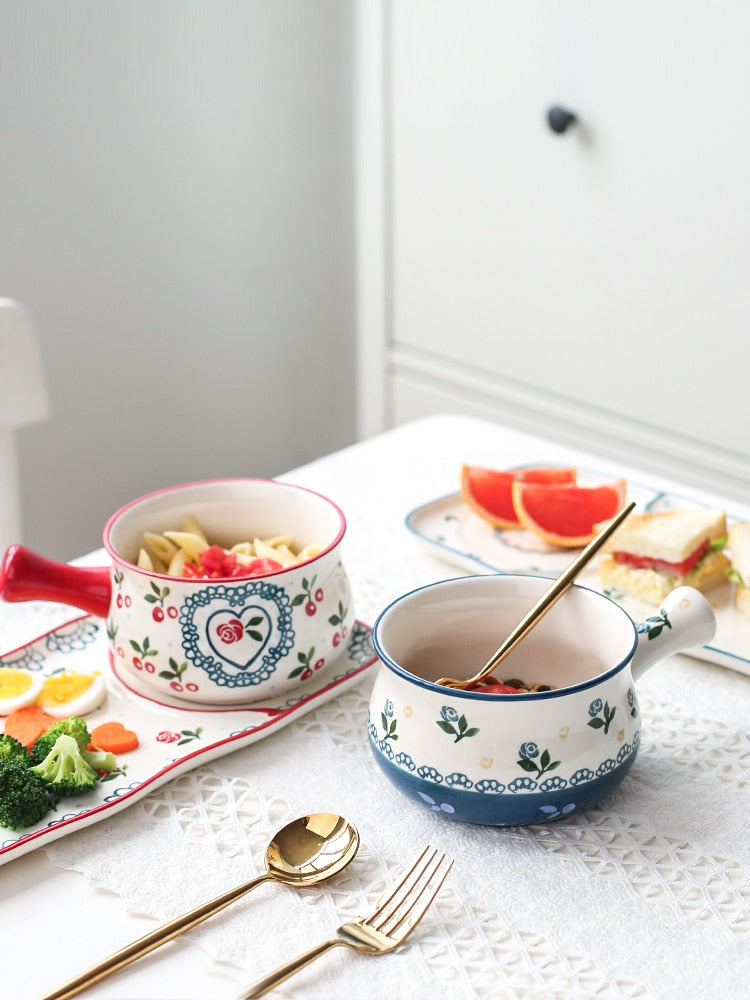 Naka Hand-Painted Plate with Sauce Bowl product image
