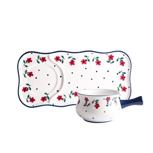 Naka Hand-Painted Plate with Sauce Bowl product image