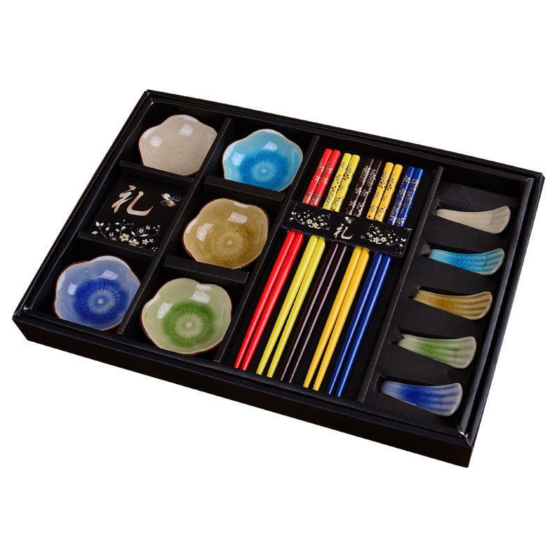 Chopsticks, Holders and Sauce Bowls Set Ryokami product photo