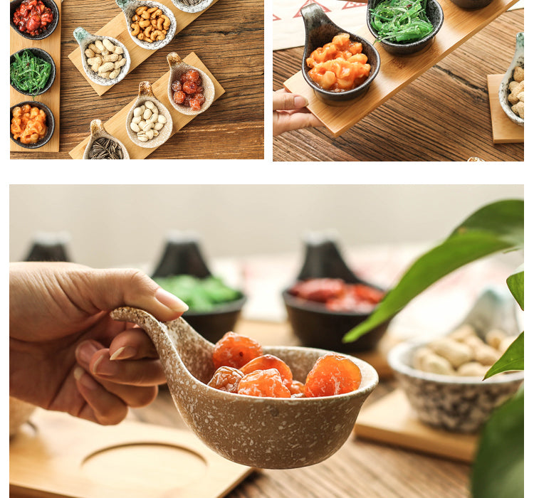 Japanese Yoshito Ceramic Sauce Bowl Set – Small Dishes for Soy Sauce & Dips