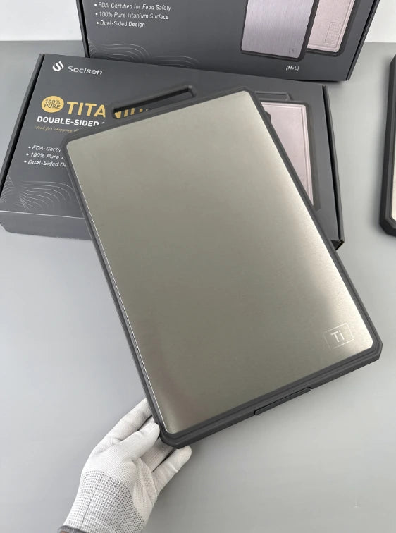 Pure Titanium Double-Sided Cutting Board Set style option