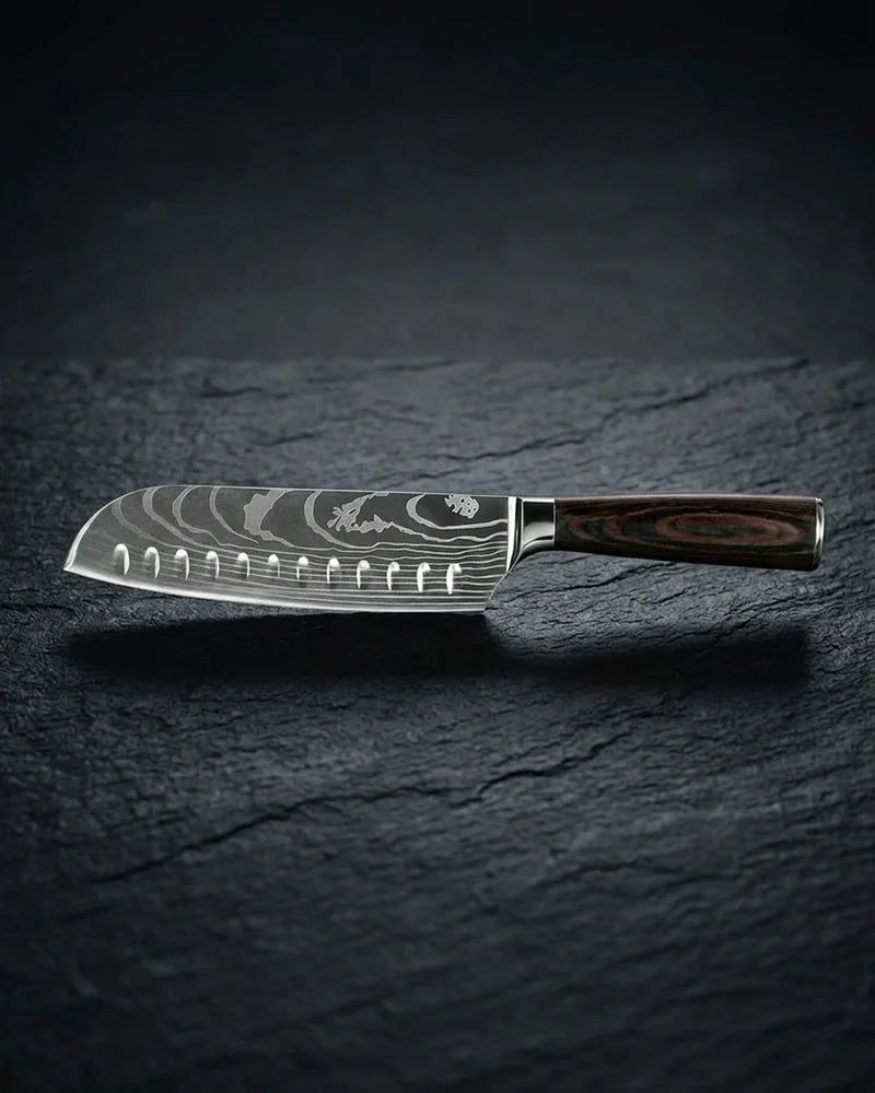 Damascus Print Series Santoku Knife 18cm product photo