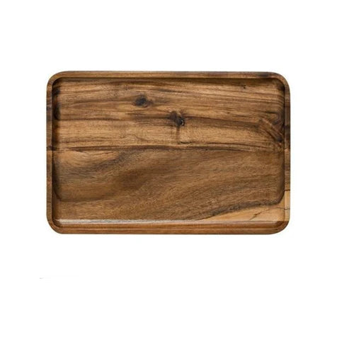 Wood Tray Hiragatake (Set of 6 Sizes) in acacia wood serving tray