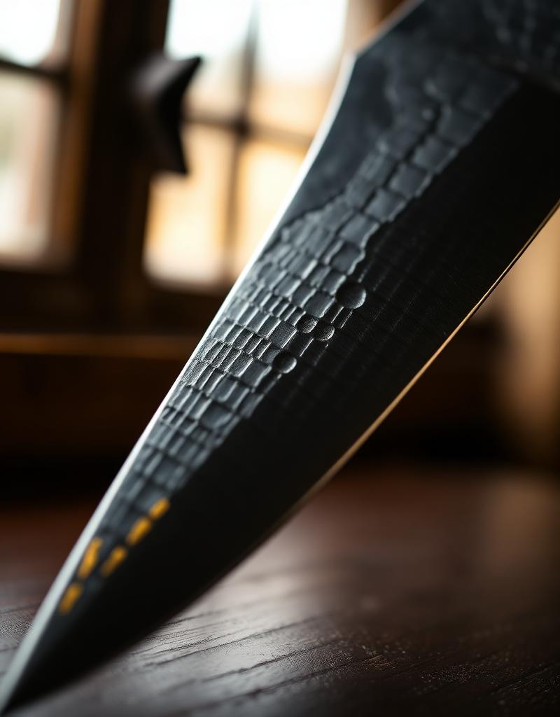 Japanese Damascus Knife Set "Hiroo" — 5-Piece Chef Knife Gift Set detail photo