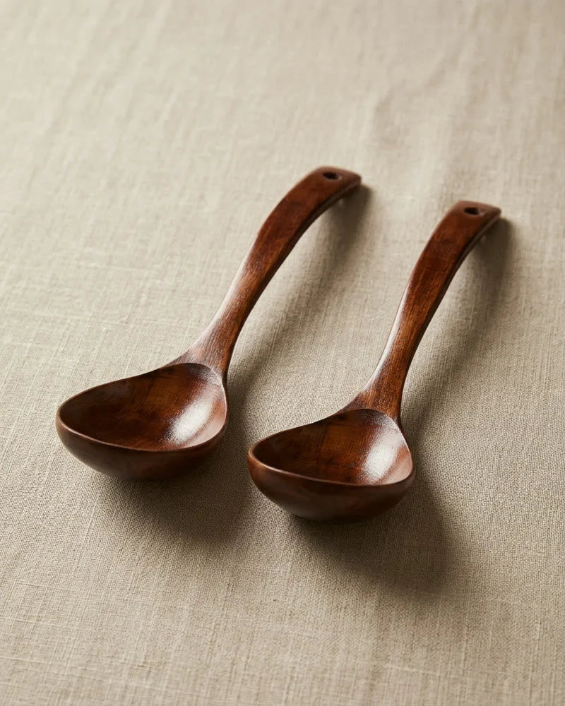 Tomoyuki Wooden Soup Ladles – Set of 2 product photo