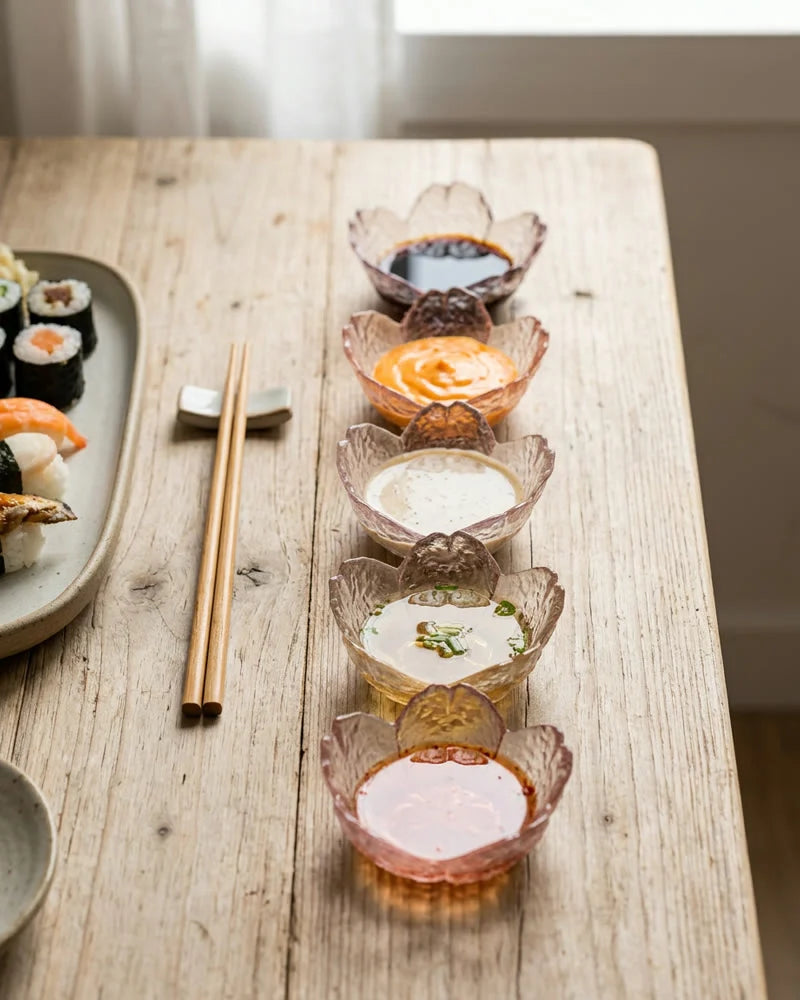 Ikebukuro Sauce Bowls – Set of 5 Glass lifestyle photo