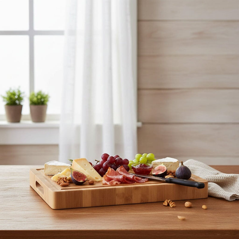 Bamboo End Grain Cutting Board Bundle | Large + Compact Board + Oil Set