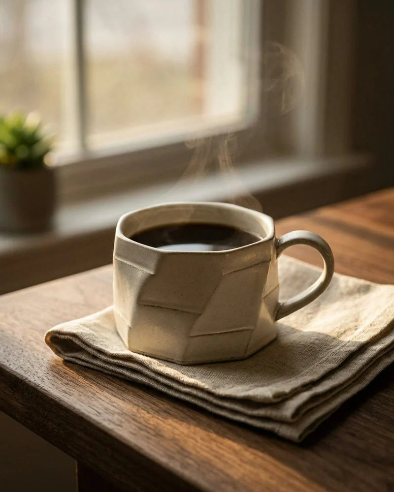 Sumiye Ceramic Coffee Cup lifestyle photo