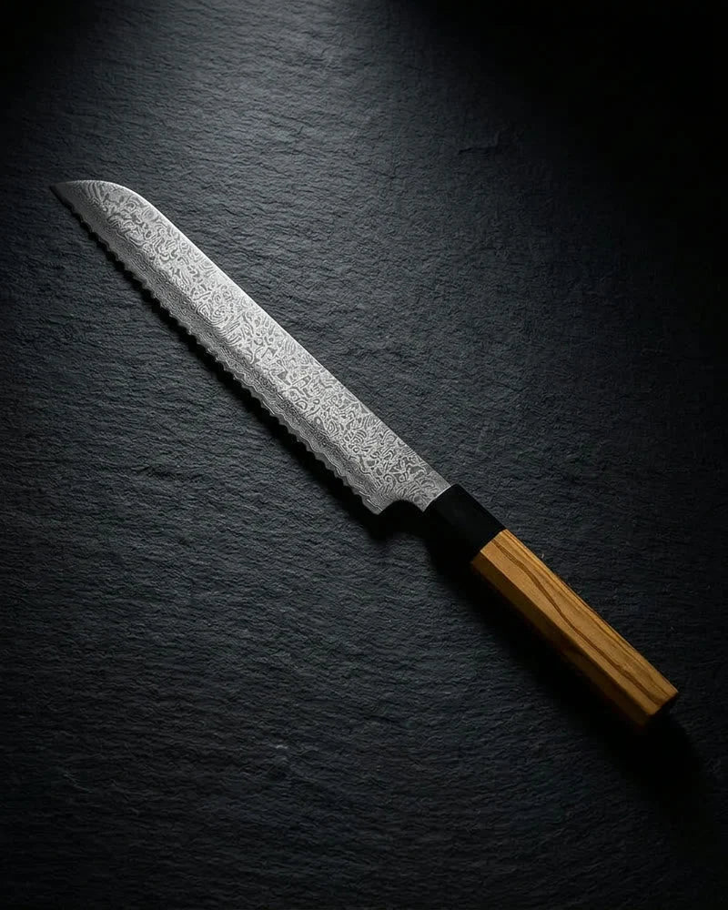 Takumi Kaza Damascus Bread Knife 20 cm product photo