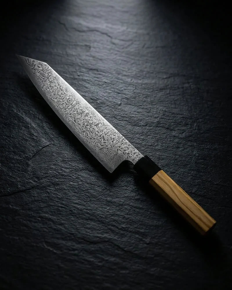 Takumi Kaza Damascus Kiritsuke Knife 20 cm product photo