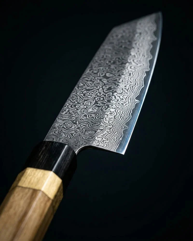 Takumi Kaza Damascus Kiritsuke Knife 20 cm detail photo