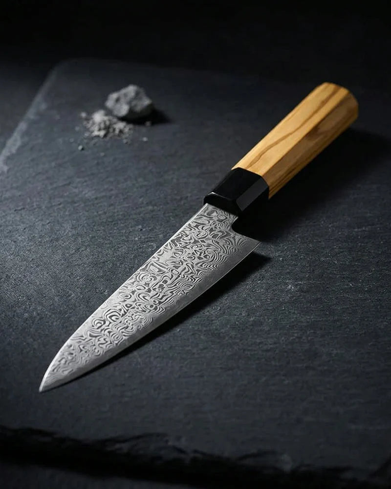 Takumi Kaza Damascus Office Knife 13 cm product photo