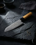 Takumi Kaza Damascus Santoku Knife 18cm