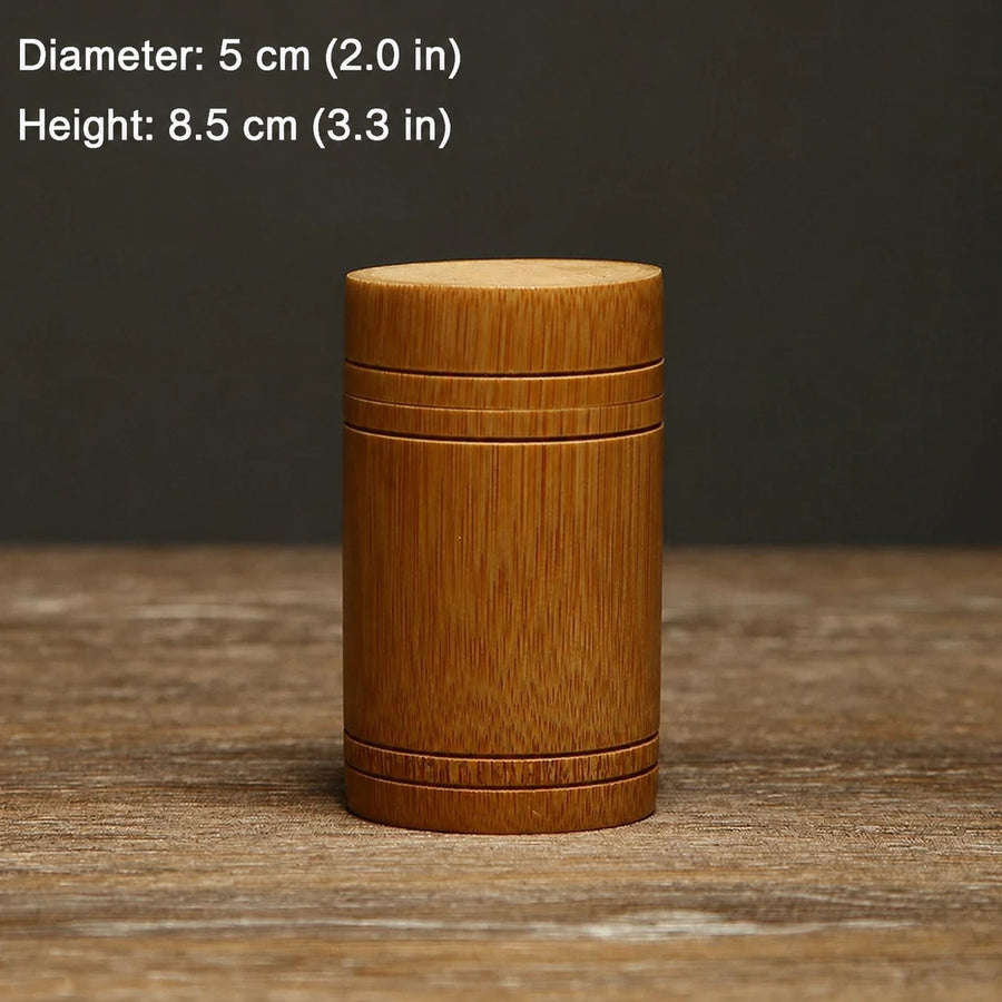 Bamboo Tea Storage Canister – Natural Kitchen Storage Jar for Matcha, Tea & Sugar