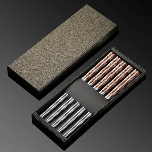 Suki Set of 5 Pairs of Metal Chopsticks