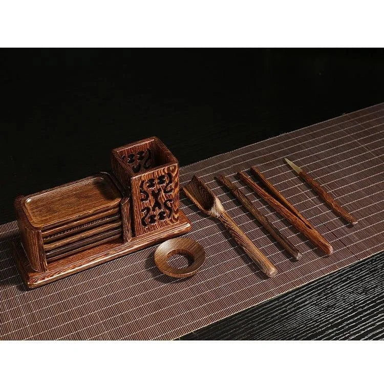 Wakkanai Ebony Wood Tea Set product image