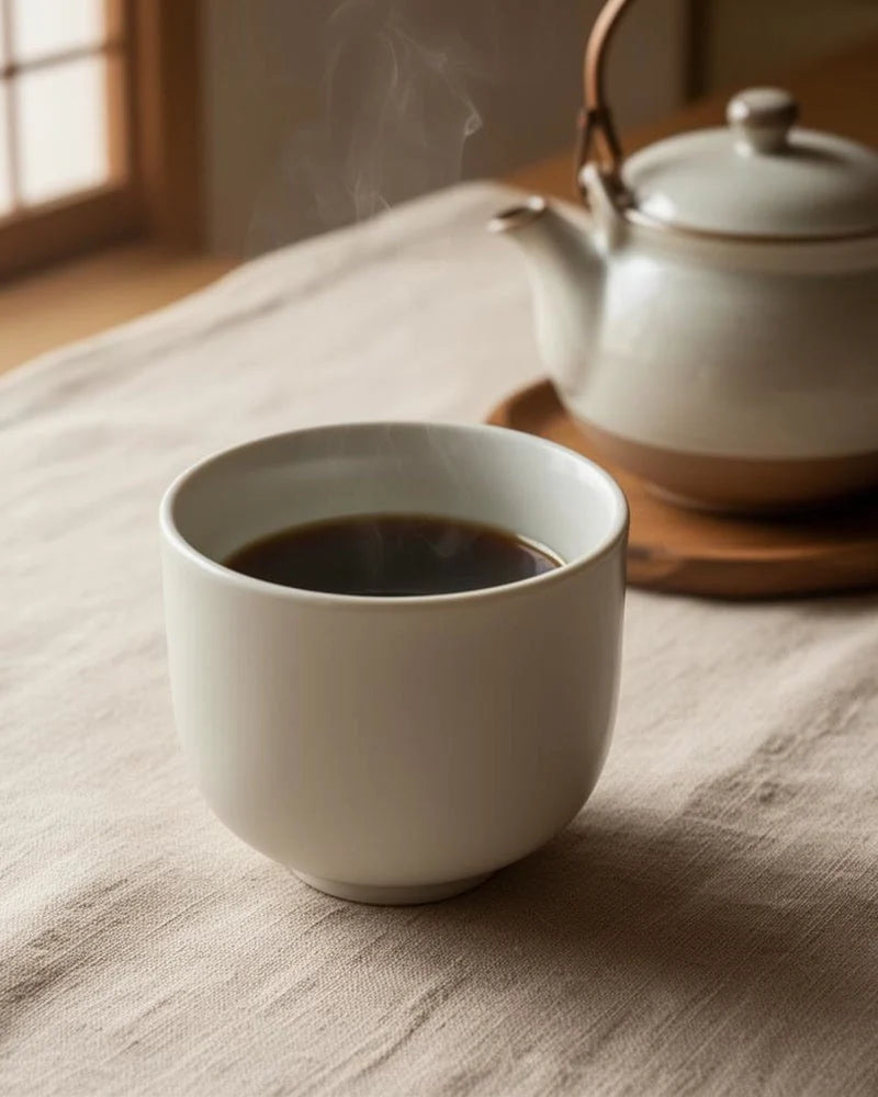 Yamanashi Porcelain Coffee Cup lifestyle photo