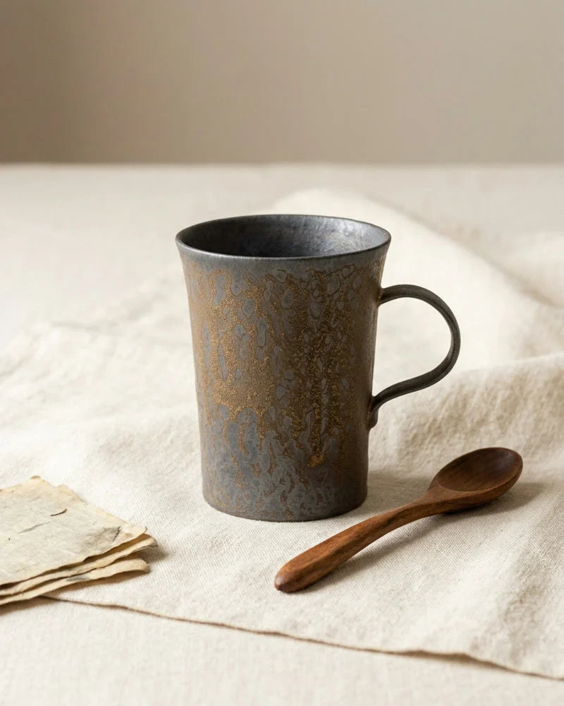 Yumi Ceramic & Wooden Coffee Set product photo